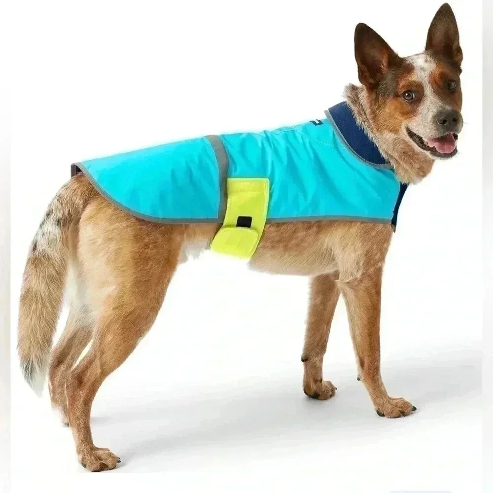 Lands’ End Dog Solid Squall Jacket Coat Scuba Blue